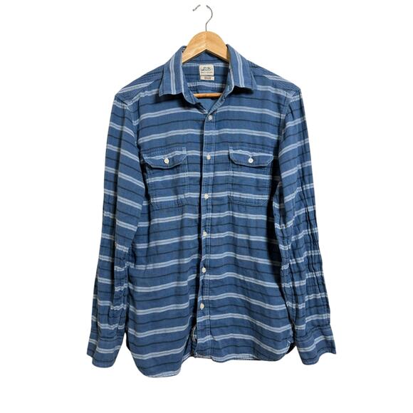 Lucky Brand Men's Blue Stripe Casual Long Sleeve Button Down Shirt Size Medium - Picture 1 of 9